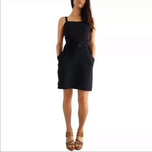 Theory linen dress tie back dress sz petite/xsmall
